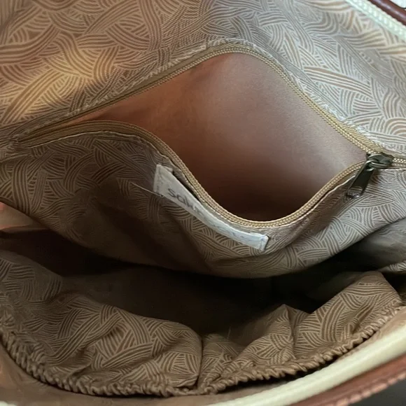 Sakroots Purse Flat Crossbody Shoulder Bag Boho Peace Coated Canvas - Picture 3 of 5